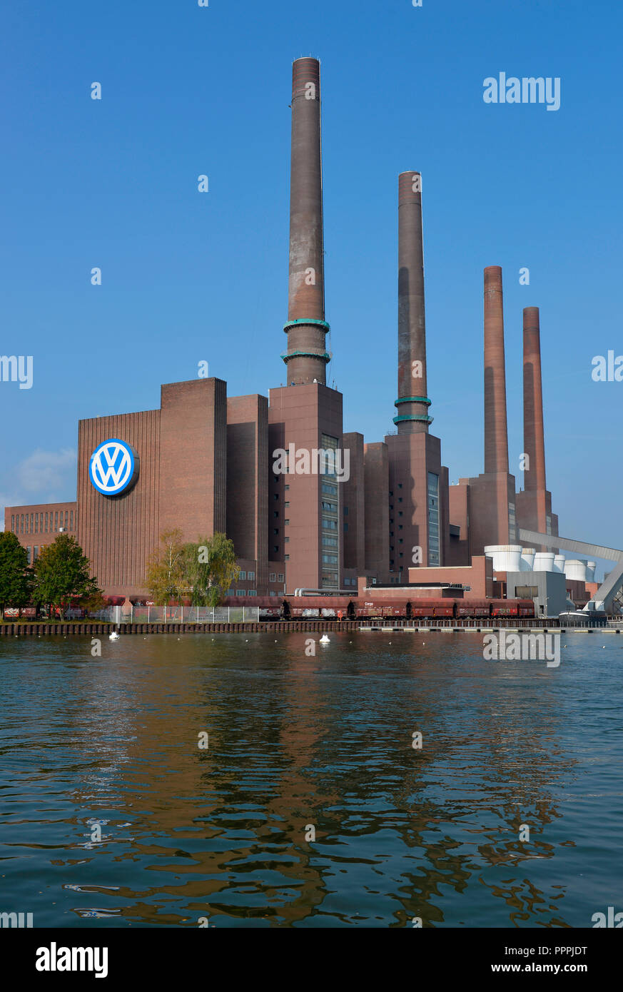 Heizkraftwerk Nord/Sued, Volkswagenwerk, Wolfsburg, Niedersachsen, Deutschland Foto Stock