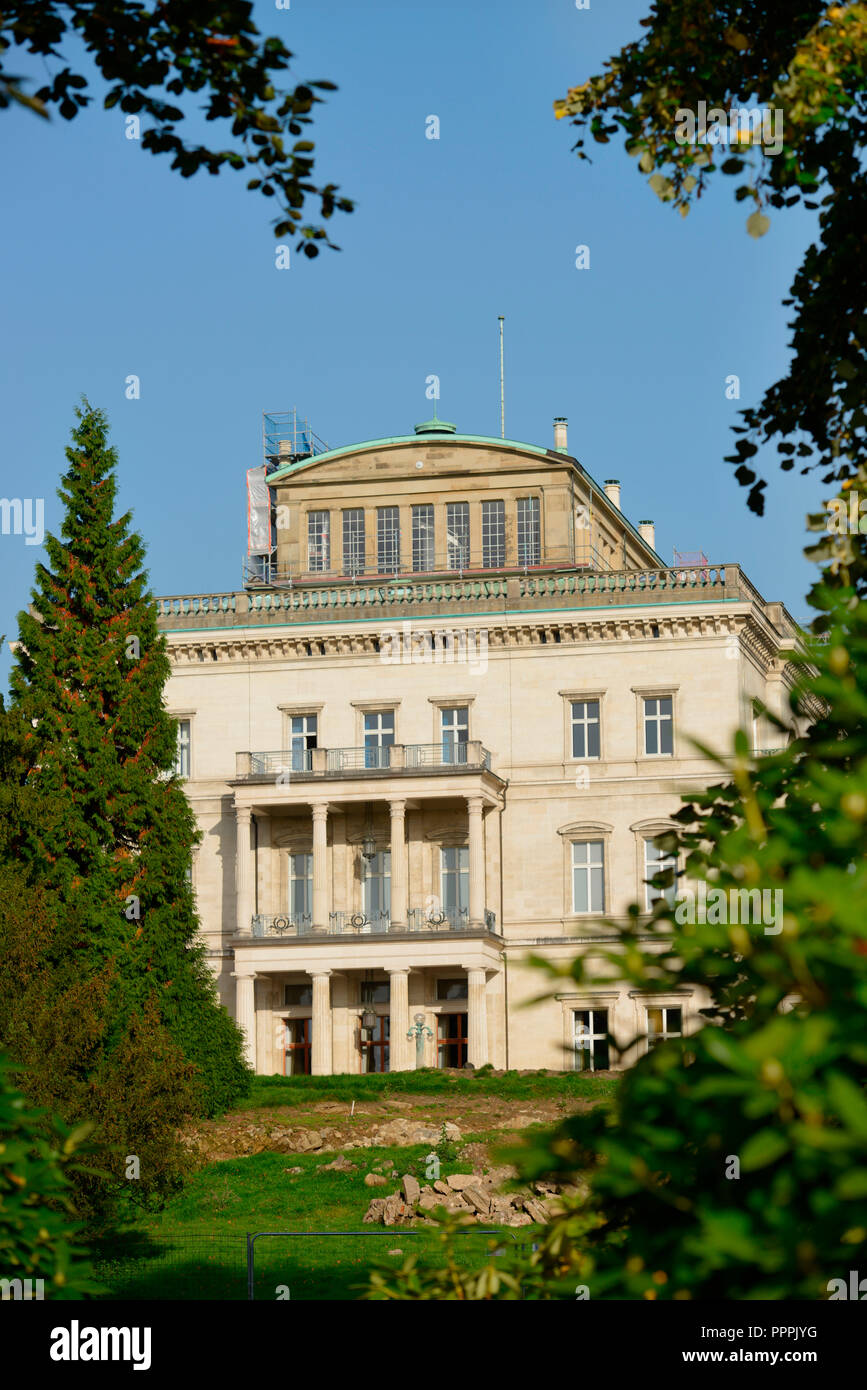 Villa Huegel, Essen, Nordrhein-Westfalen, Deutschland, Villa Hügel Foto Stock