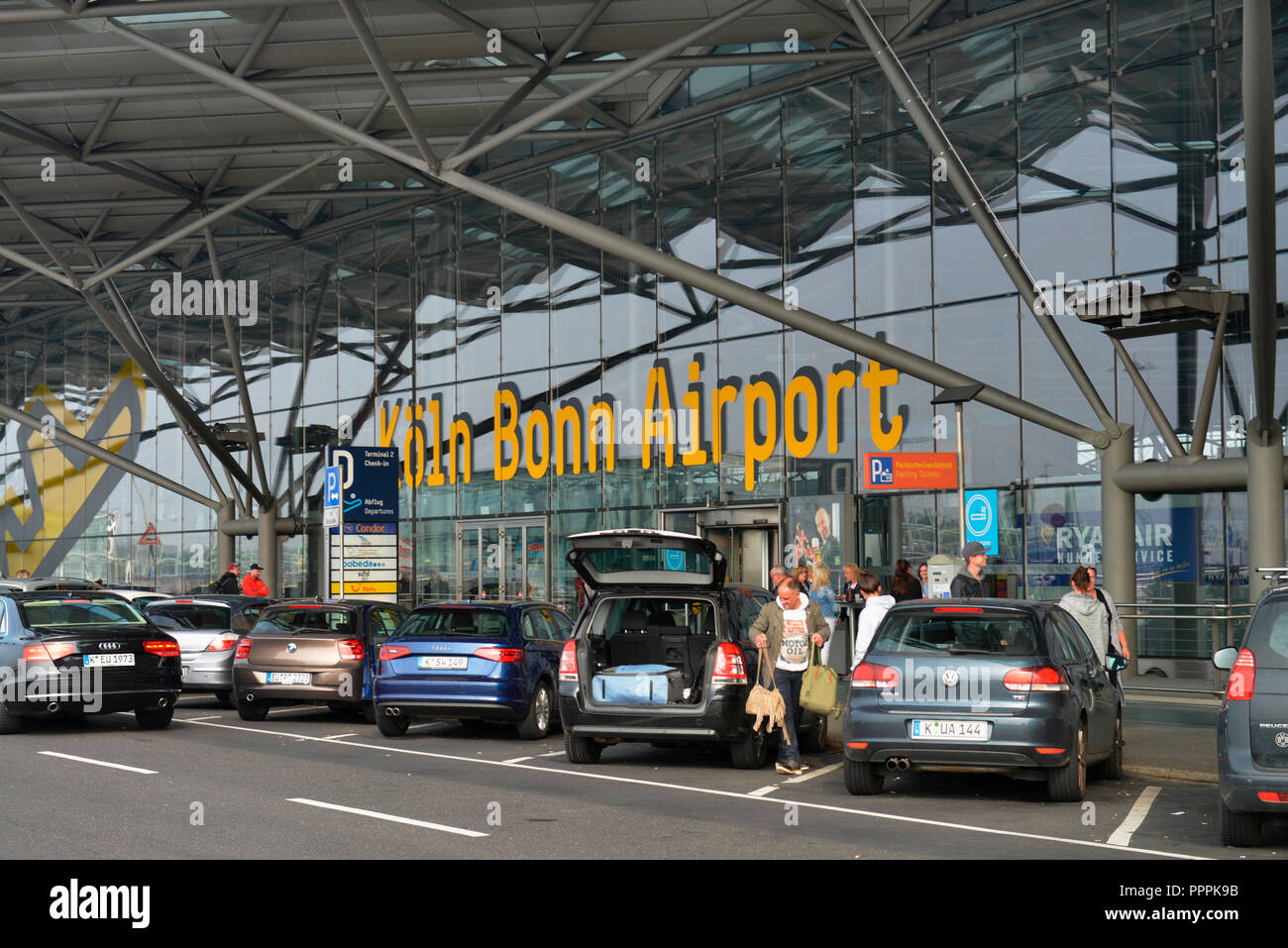 Il terminale D, Flughafen Koeln-Bonn, Nordrhein-Westfalen, Deutschland Foto Stock