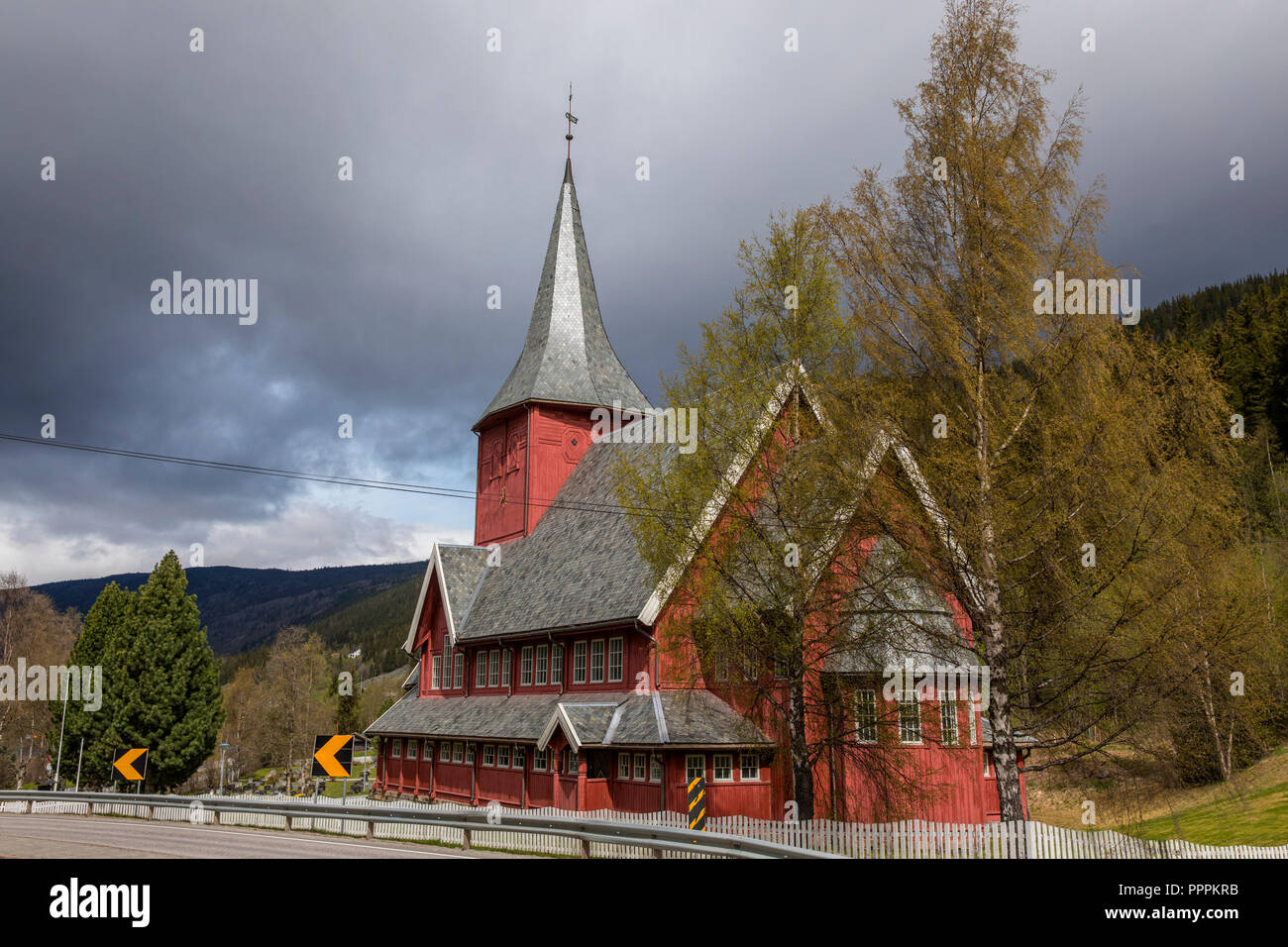 Hol Kyrke, Hol, Buskerud, Norvegia Foto Stock