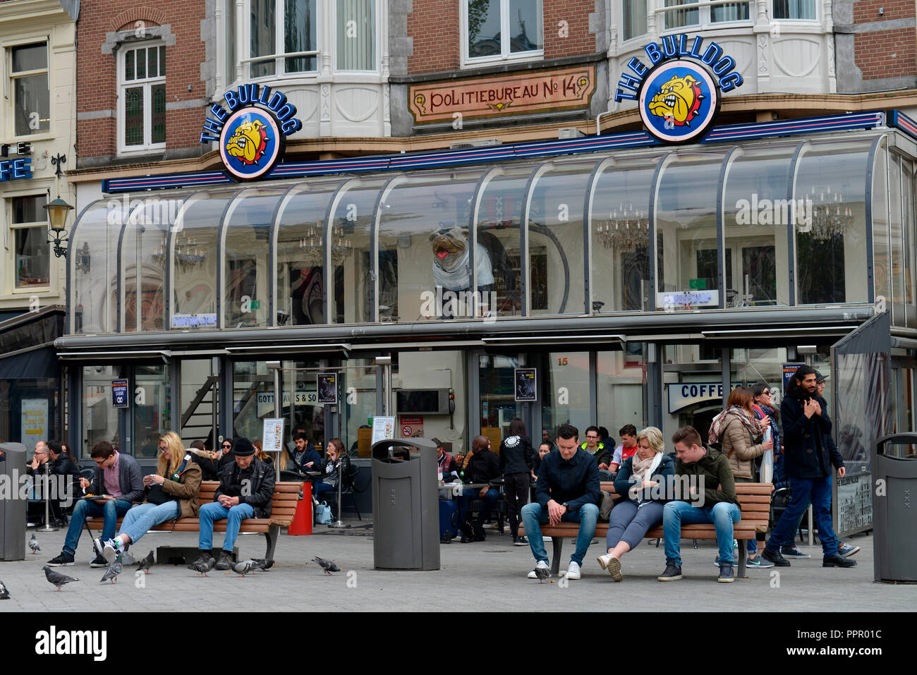 La Bulldog, Leidseplein, Amsterdam, Niederlande Foto Stock