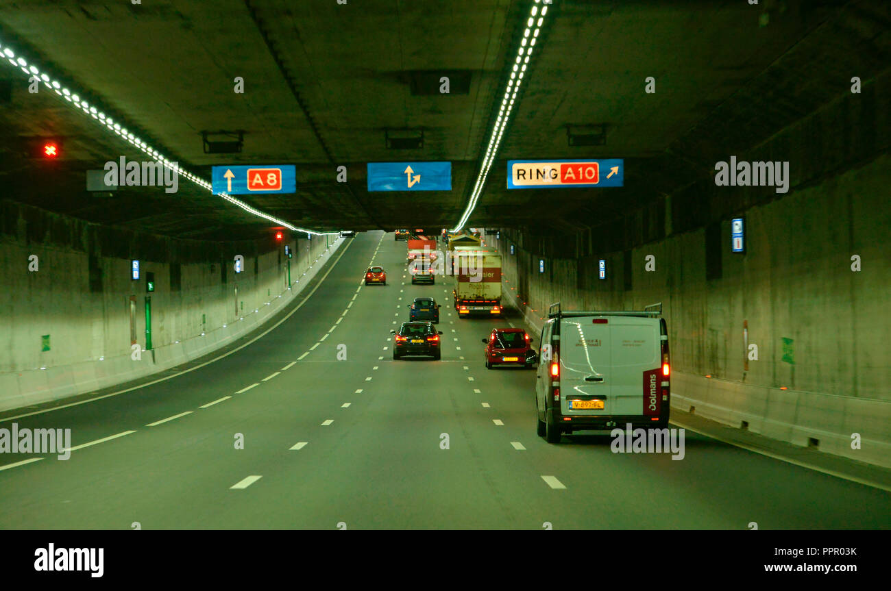 Stadtautobahn, Amsterdam, Niederlande Foto Stock