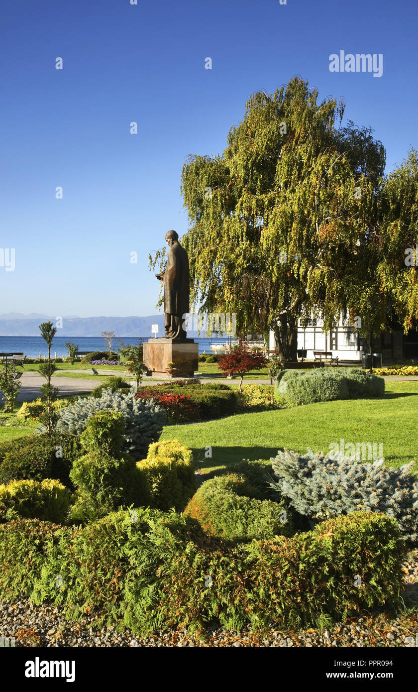 Monumento a st. Clemente a Ohrid. Macedonia Foto Stock