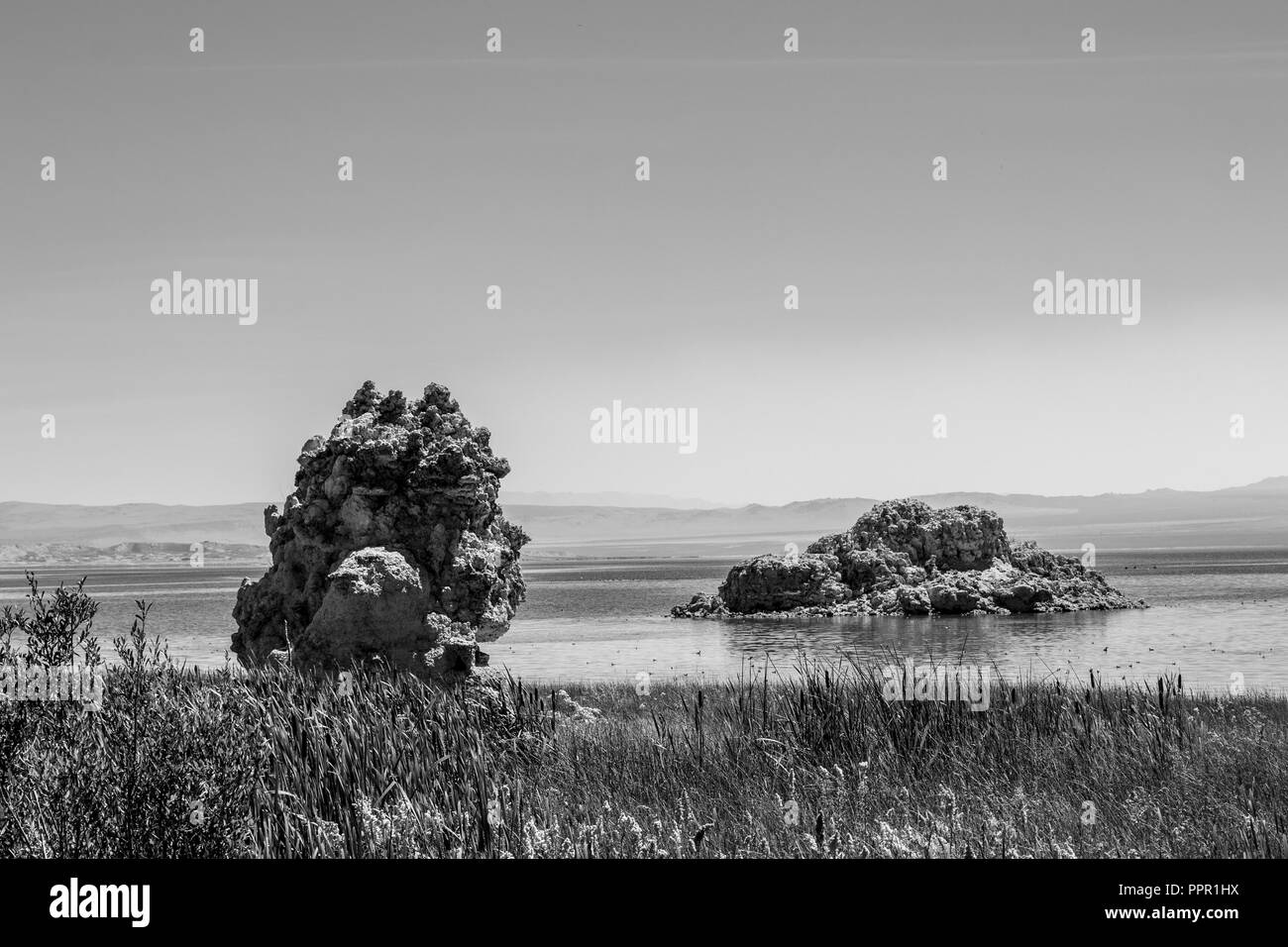 Mono Lago è una soluzione salina lago di soda nella parte settentrionale della Sierra Nevada in California Foto Stock