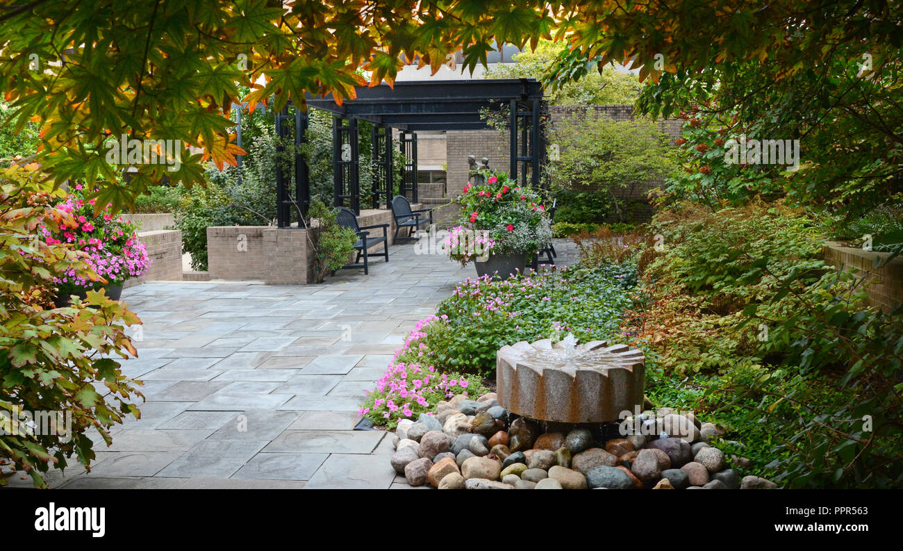 University of Michigan Medical Center amici giardino per la Meditazione Foto Stock