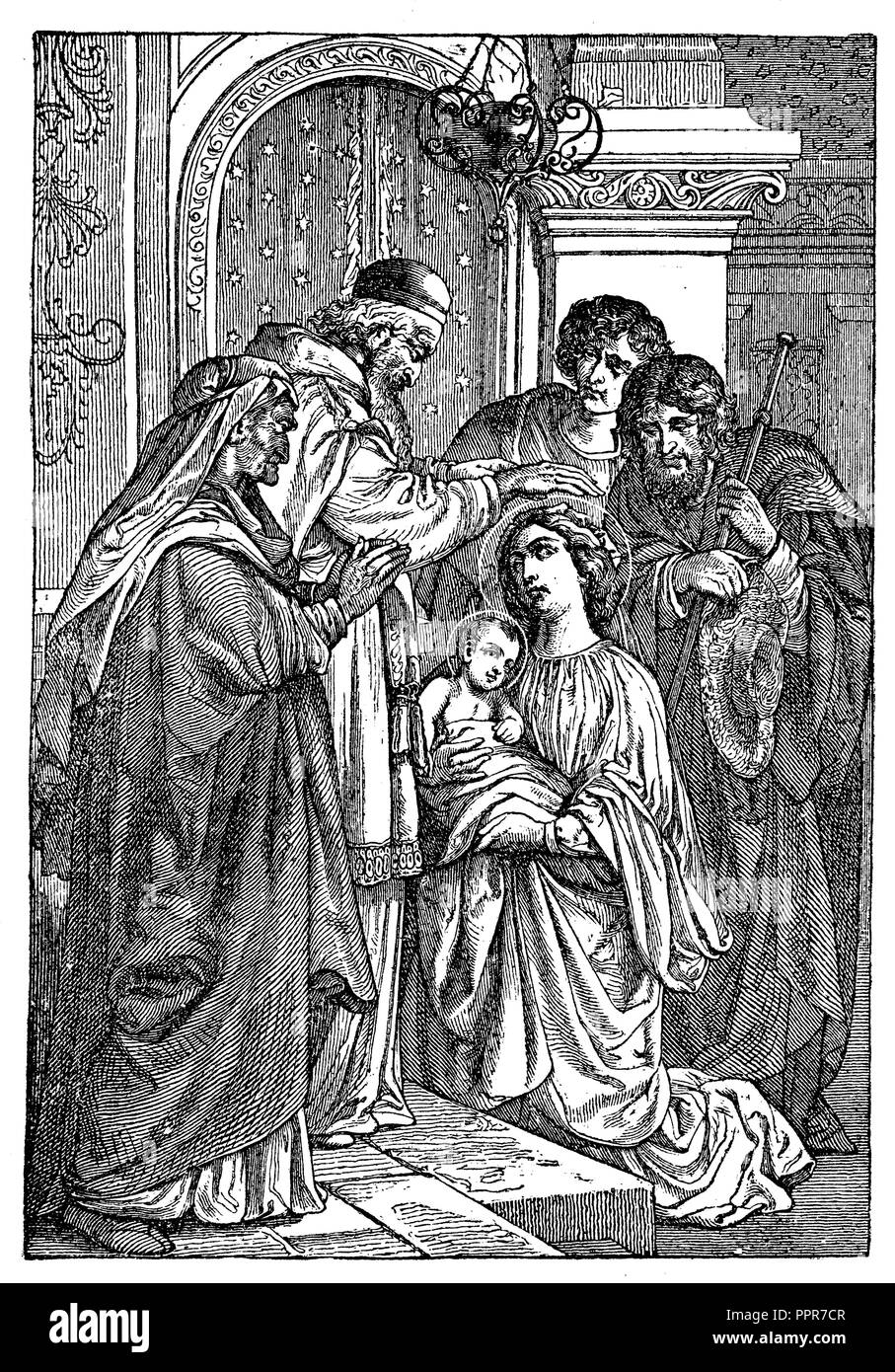 I tre re Magi dall Oriente benedica Gesù e Maria, anonym 1879 Foto stock -  Alamy