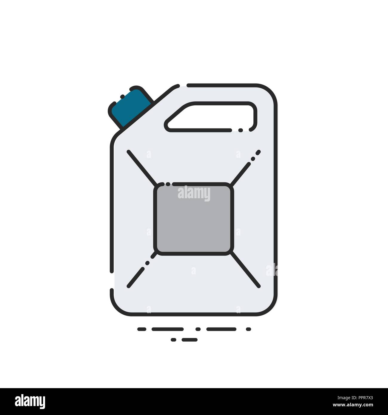 Filtro a carboni attivi carburante. Icona astratta piatta. Illustrazione vettoriale. Illustrazione Vettoriale