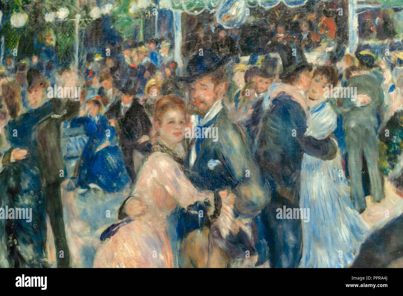Pierre-Auguste Renoir - Bal du moulin de la Galette (dettaglio). 1876, Musée d'Orsay a Parigi Foto Stock