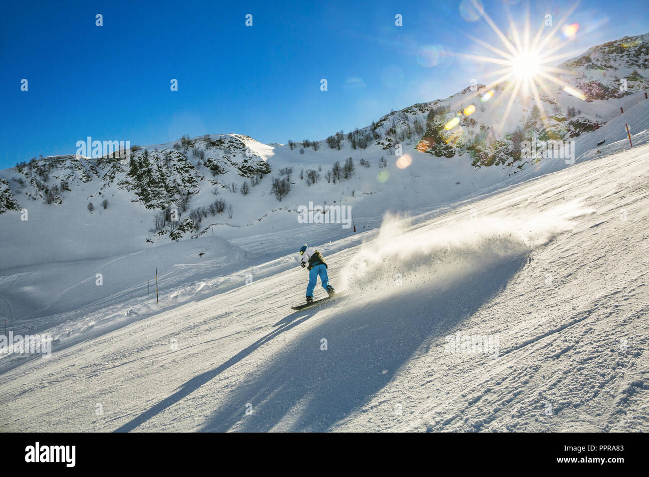 Luchon- Superbagneres ski resort. Bagneres de Luchon. Haute-Garonne. Midi Pirenei. La Francia. Foto Stock