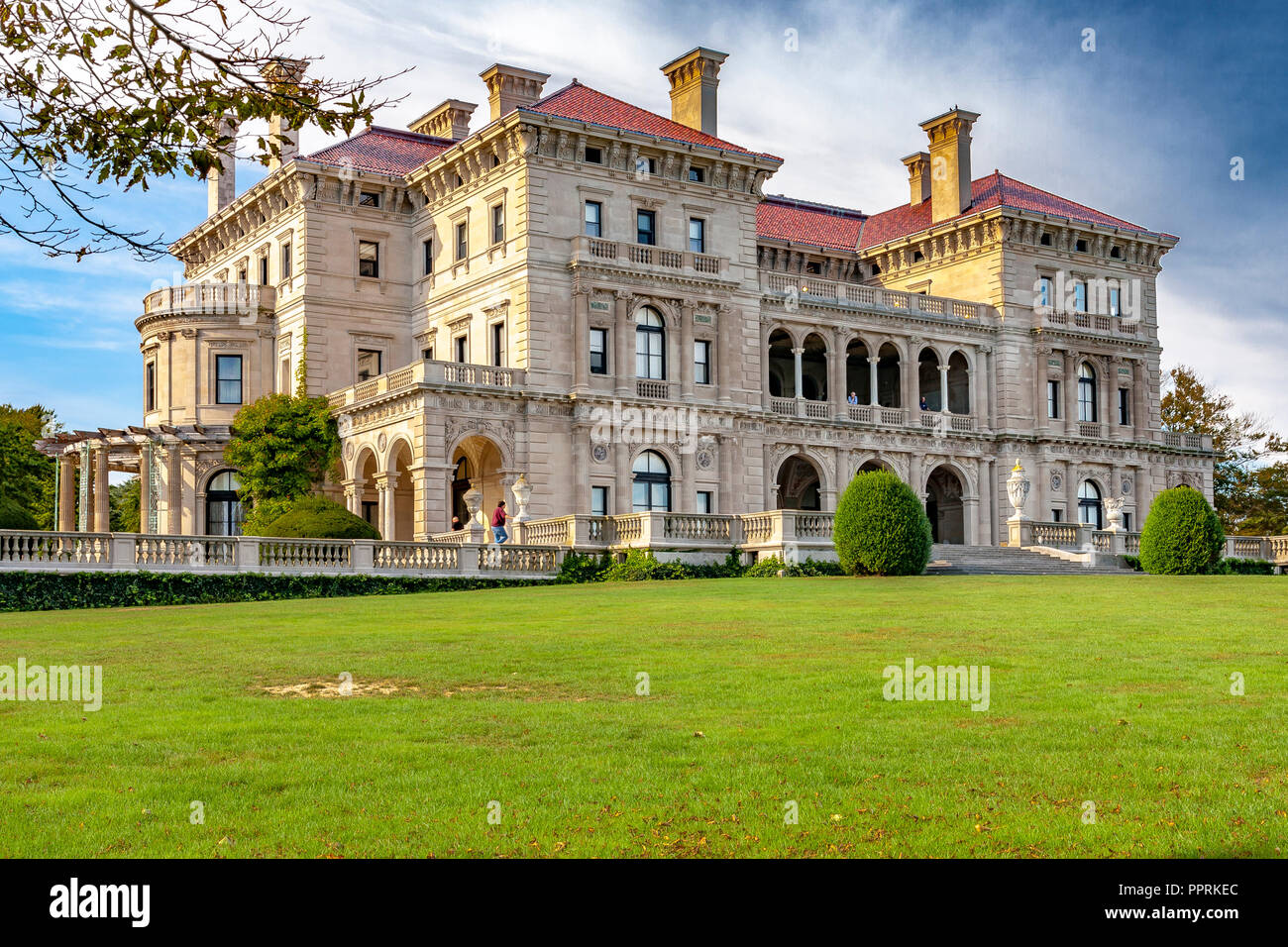 Il Breakers è un Vanderbilt Mansion si trova sul punto di ocra Avenue, Newport, Rhode Island ,interruttori è il più imponente di tutti del Newport Mansions Foto Stock
