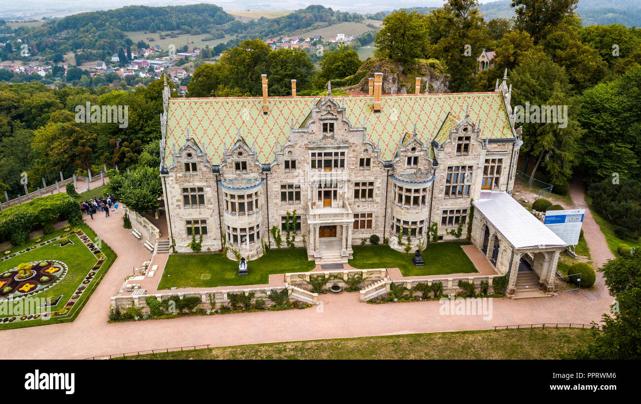 Schloss Altenstein o Altenstein Palace, nei pressi di Eisenach, Turingia, Germania Foto Stock
