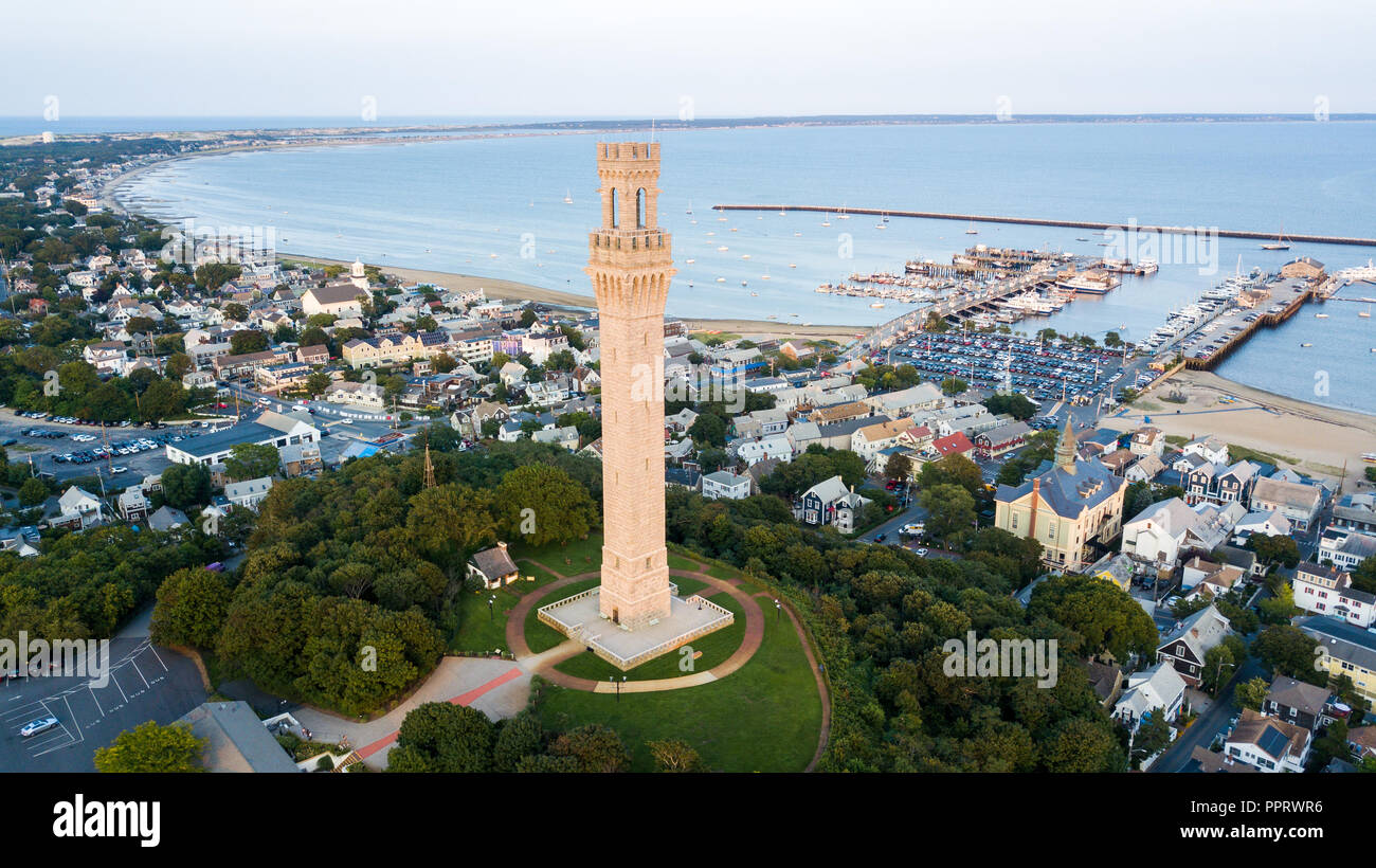 Monumento del pellegrino, a Provincetown, MA, Stati Uniti d'America Foto Stock