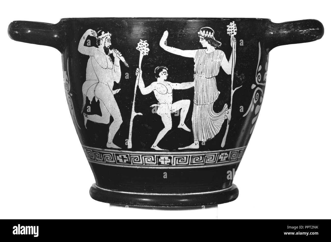 Attico Red-Figure Skyphos; Workshop del pittore Penthesilea; Atene, Grecia, Europa; circa 450 B.C; cotto; 17 x 30 x 20,2 cm Foto Stock