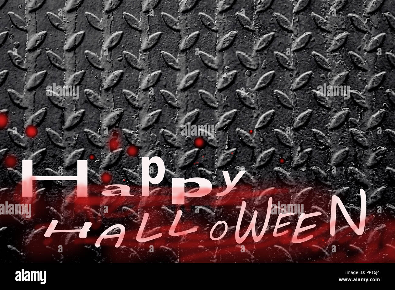 Cimitero happy Halloween sfondo. Oggetto contrassegnato per la rimozione definitiva. Sfondo cupo Foto Stock