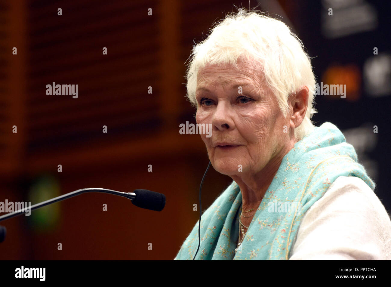 Judi Dench assiste il 'ROSSO Joan " conferenza stampa durante la 66a San Sebastian International Film Festival 2018 al Kursaal il 25 settembre 2018 a San Sebastian, Spagna. Foto Stock