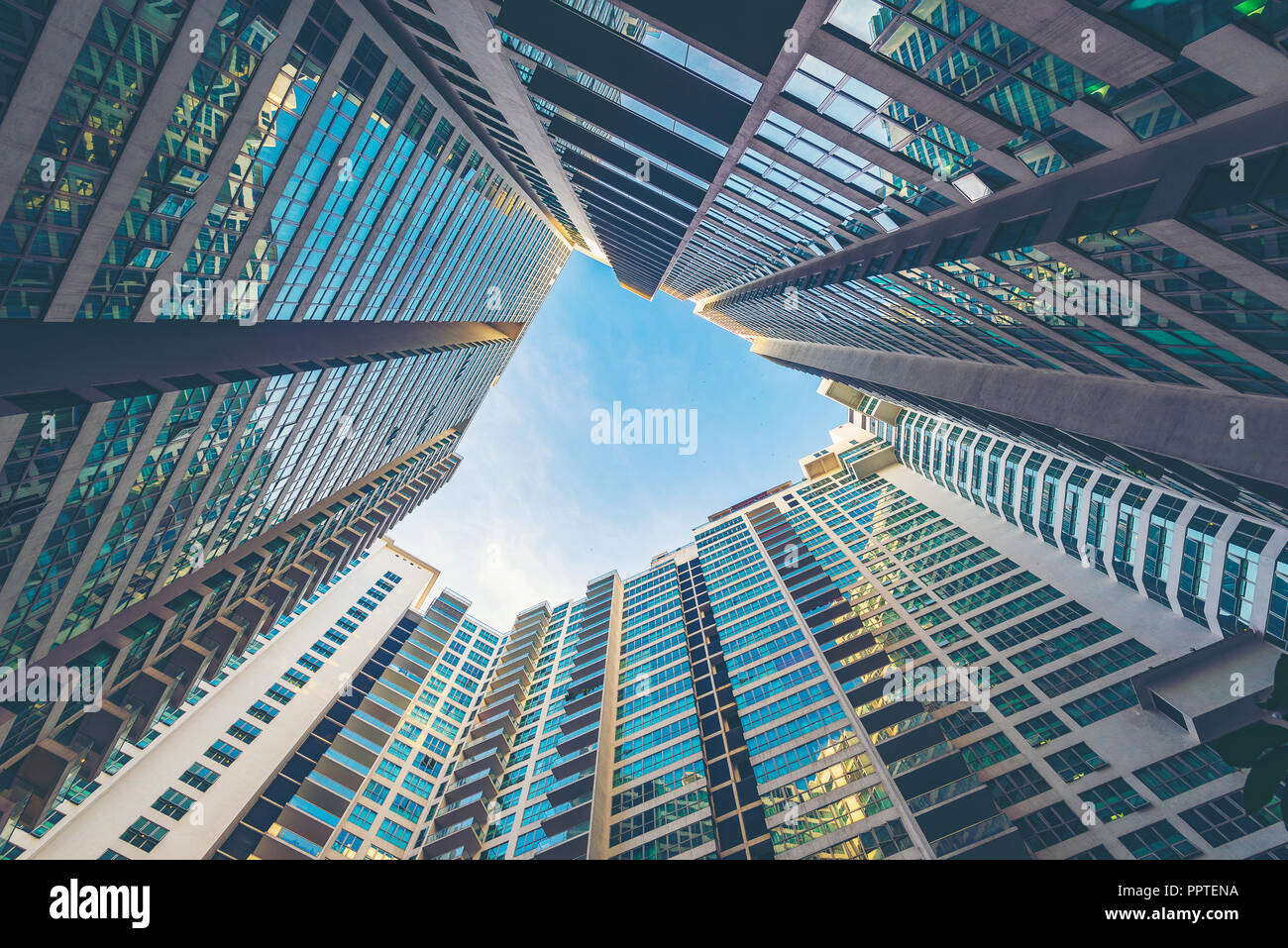 Il quartiere centrale degli affari di Singapore. Banking in Singapore è un settore di servizi che è cresciuta notevolmente negli ultimi anni. Singapore è la casa di Foto Stock