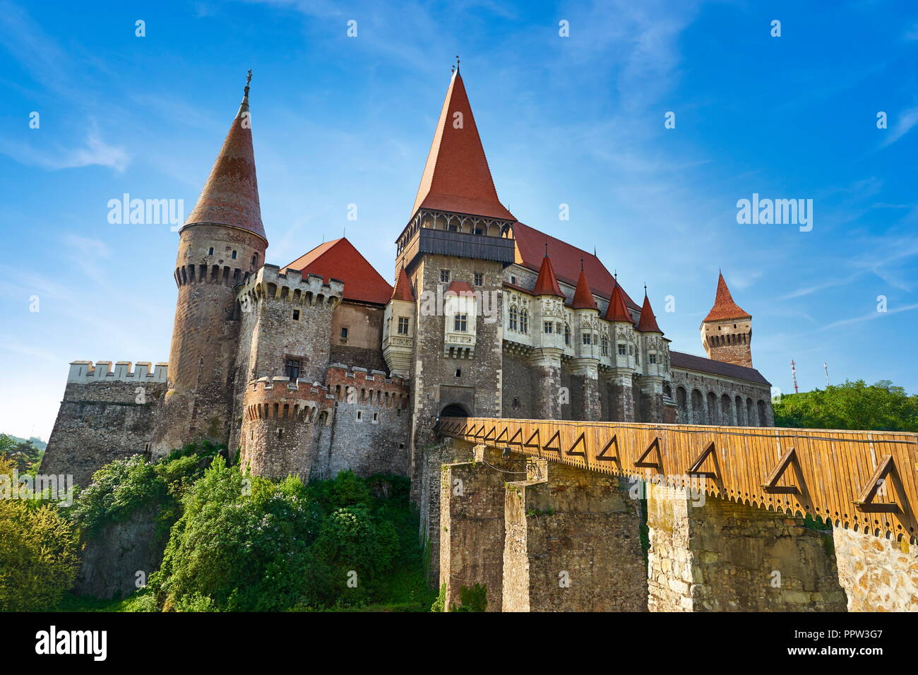 Corvin Castello, Hunedoara, Transilvania, Romania Foto Stock