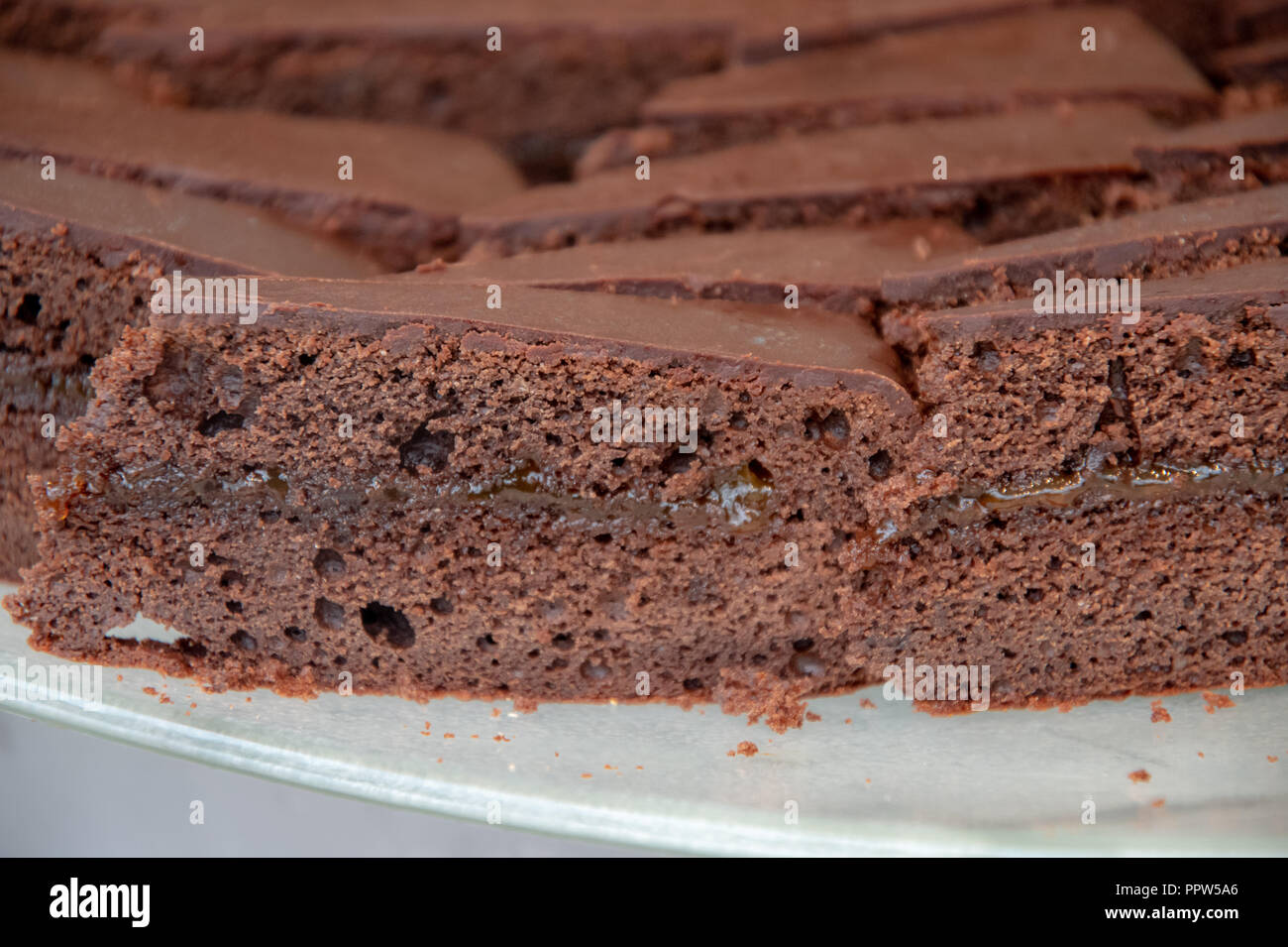 Famosa Sacher torte di Vienna (Wien), Austria Foto Stock