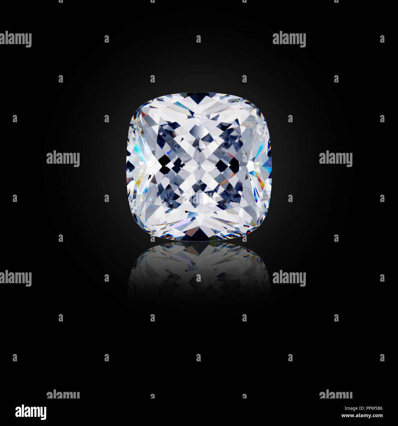 Taglio Cuscion diamanti Pietre preziose Gem Foto Stock