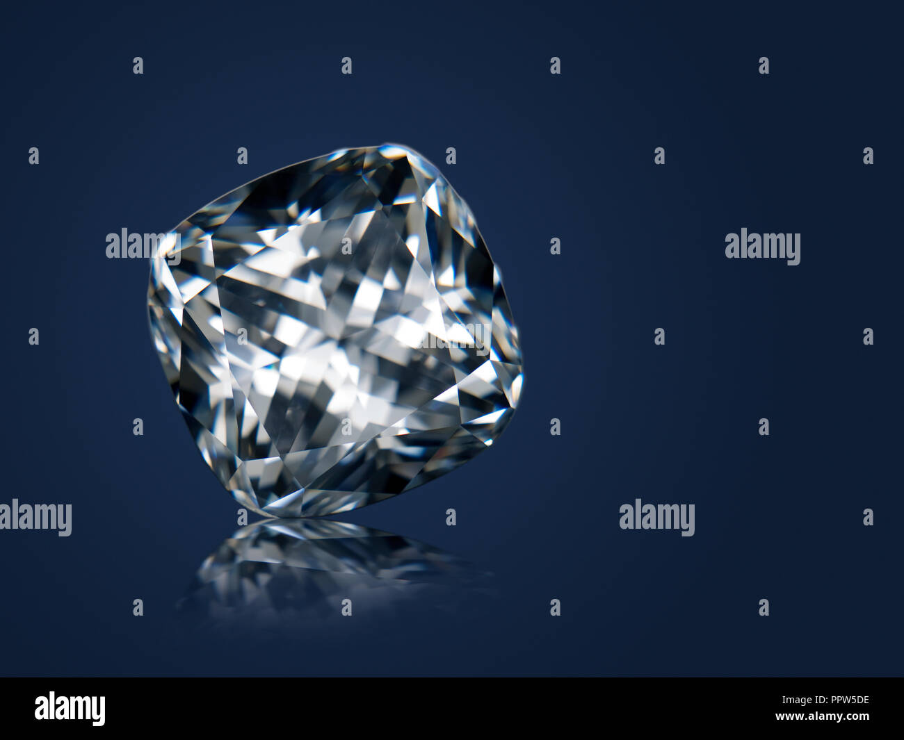 Taglio Cuscion diamanti Pietre preziose Gem Foto Stock