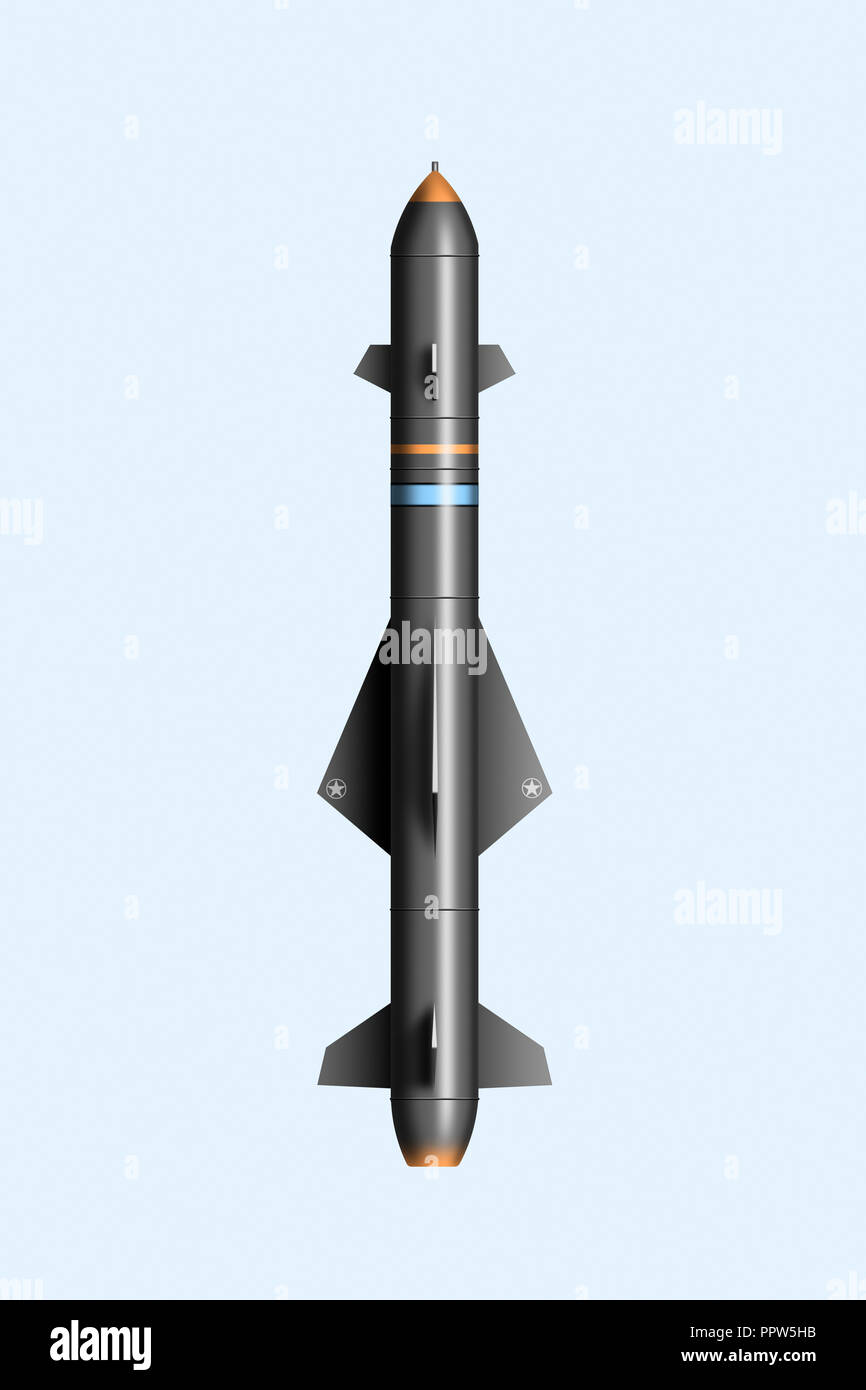 Aria grigio razzo missile militare la tecnologia di difesa Foto Stock