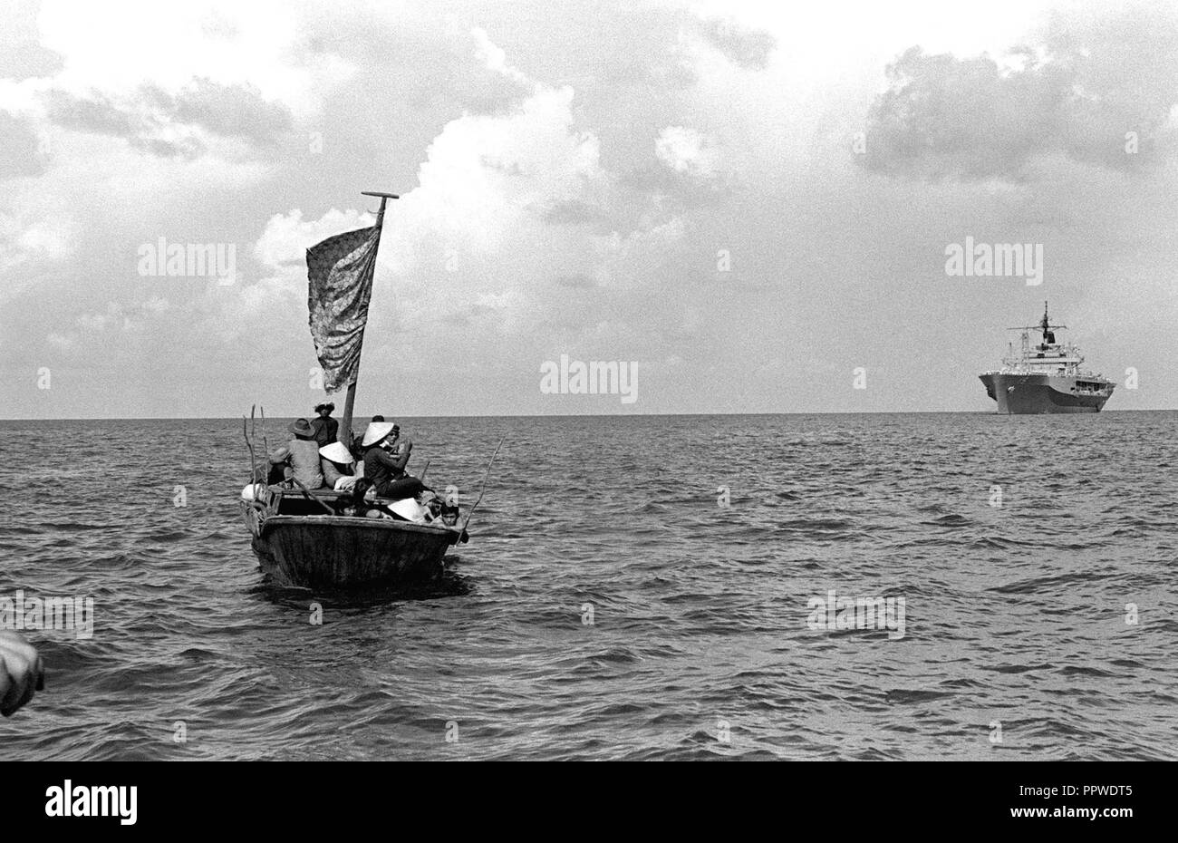 BR, Vietnam, 1982, Boat People (1979-1984), file 01. Foto Stock