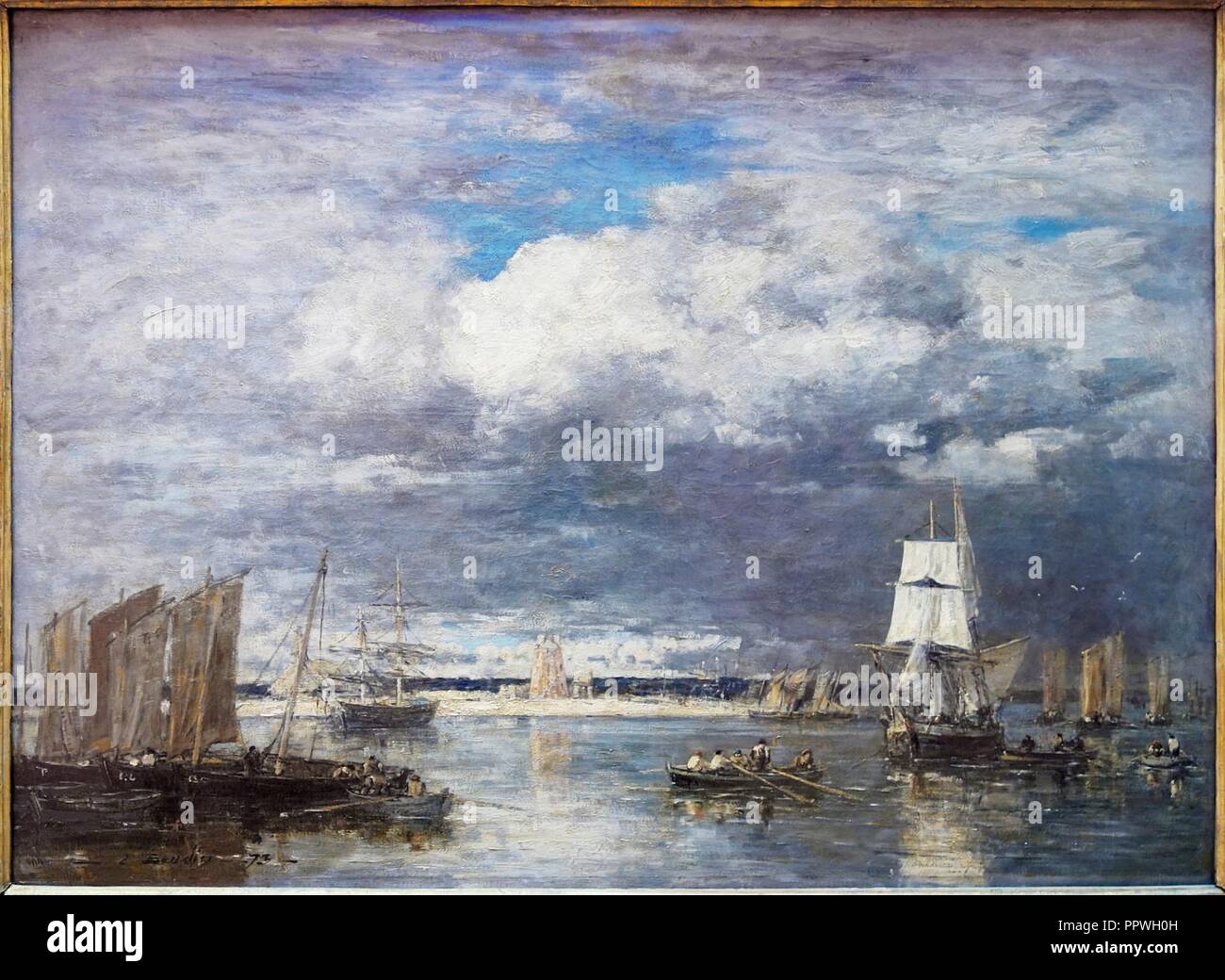 Eugène Boudin (1824-1898) - De haven van Camaret bij onweerslucht - Palais des Beaux Arts de Lille 25-11-2010 14-55-22. Foto Stock