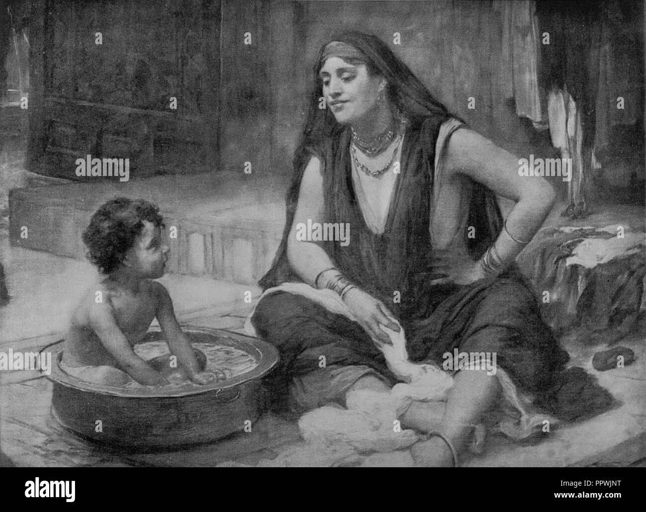 Bridgman Fellahin famosi dipinti p.191. Foto Stock