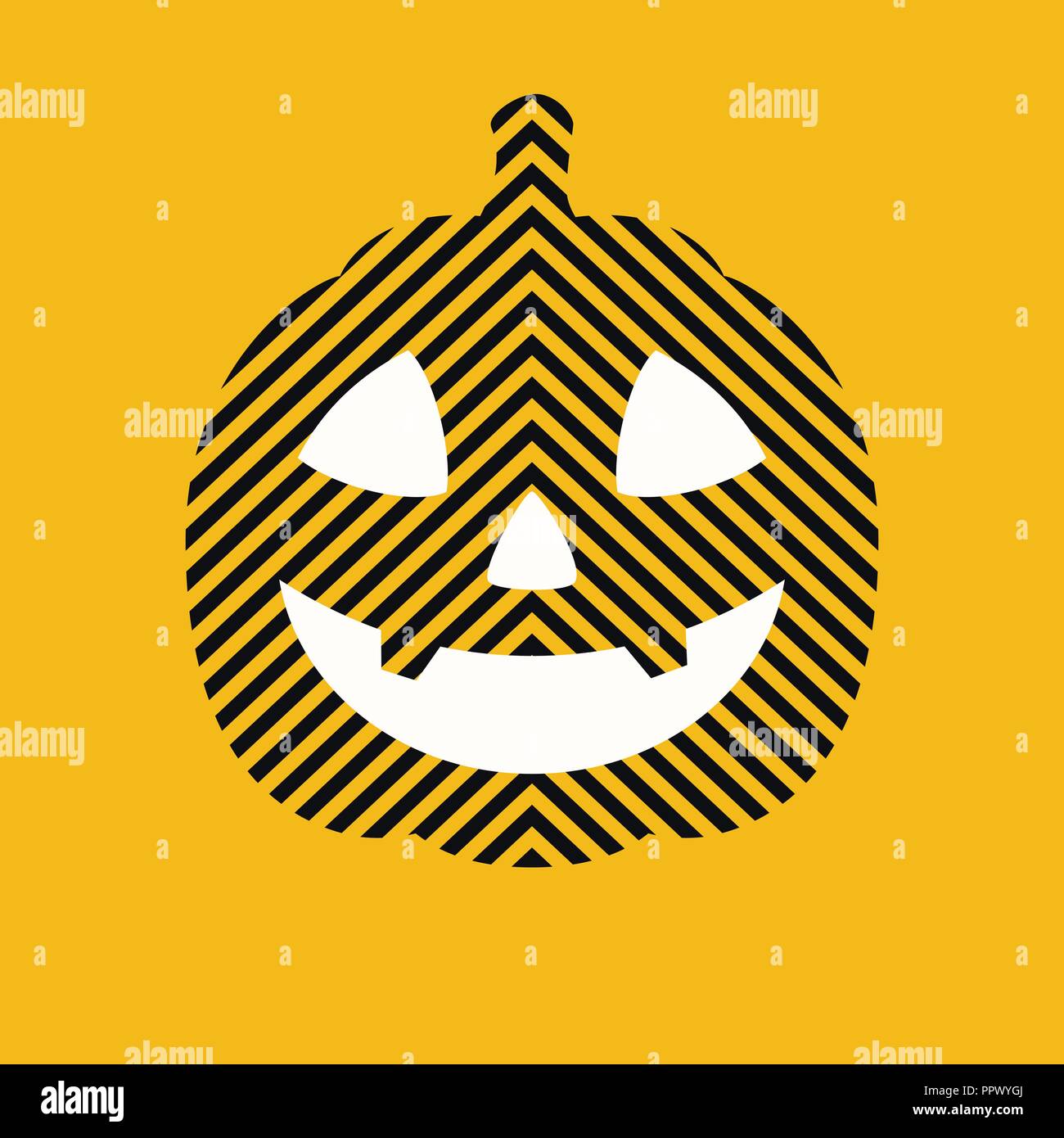 Testa di zucca lanterna jack vettore arte piana Illustrazione Vettoriale