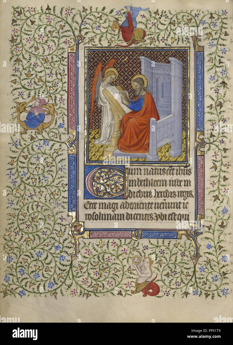 San Matteo; seguace del Egerton Master , Francese , Netherlandish, attivo circa 1405 - 1420, Parigi, Francia; circa 1410 Foto Stock