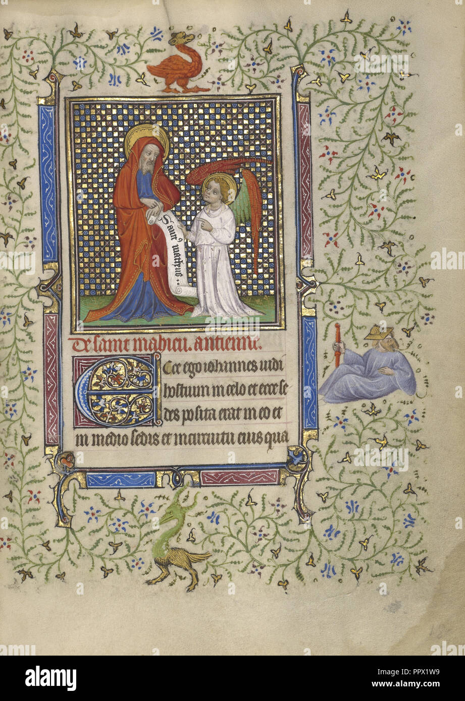 San Matteo; seguace del Egerton Master , Francese , Netherlandish, attivo circa 1405 - 1420, Parigi, Francia; circa 1410 Foto Stock