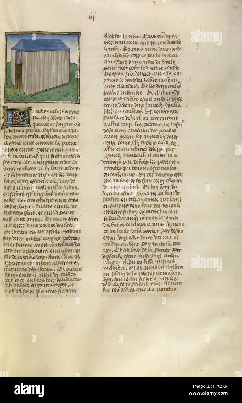 L Arca dell Alleanza; Ghent, Belgio; circa 1475; tempere, foglia oro e oro dipingere su pergamena; foglie Foto Stock
