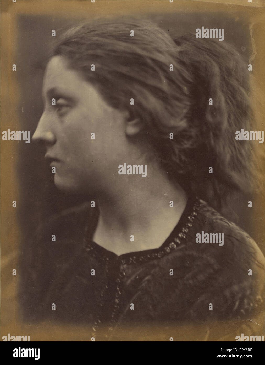 Adriana, Maria Hillier; Julia Margaret Cameron, britannico, nato in India, 1815 - 1879, acqua dolce, Isle of Wight, Inghilterra; 1866 Foto Stock