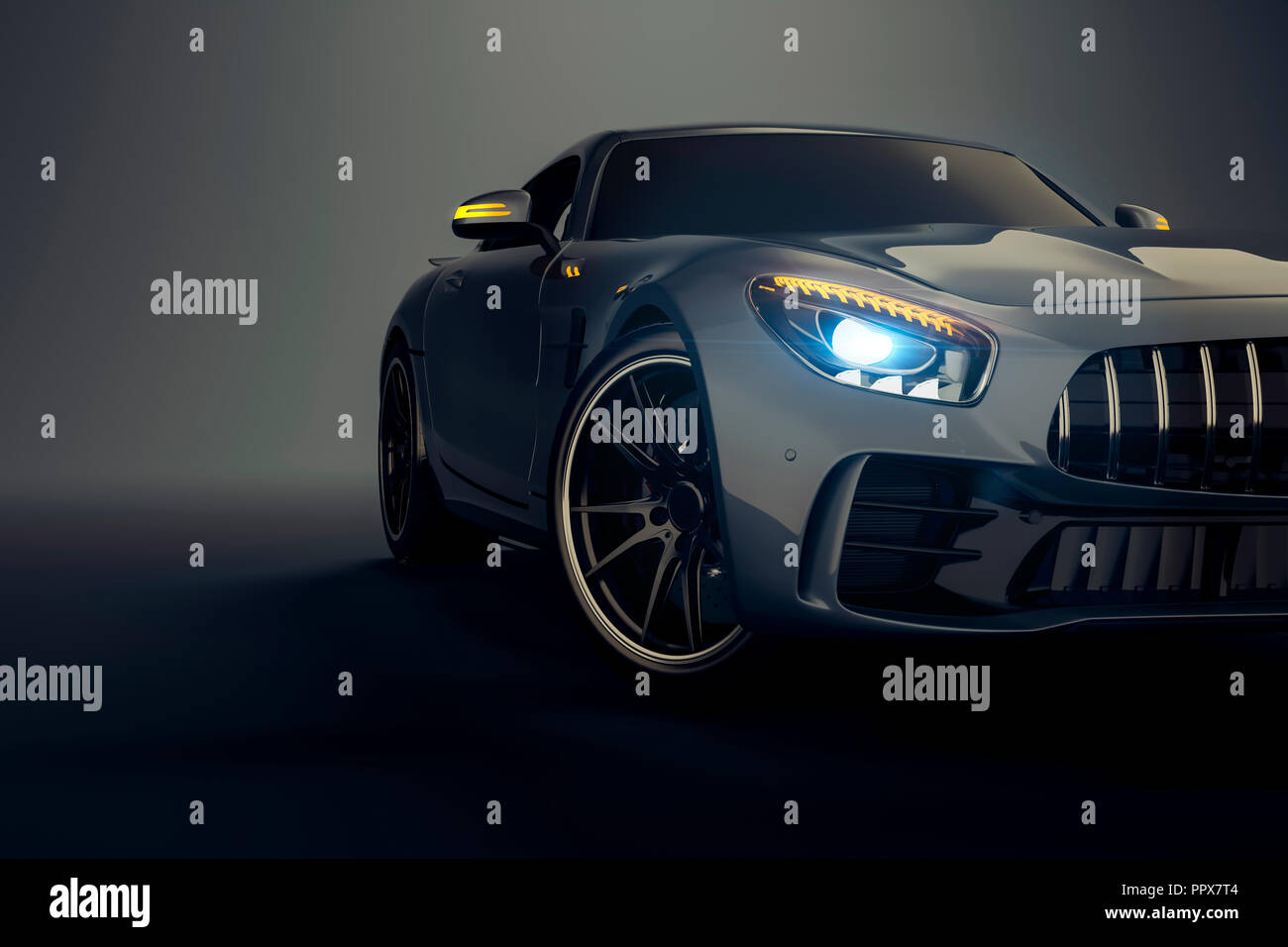 3d auto sportive, studio render Foto Stock