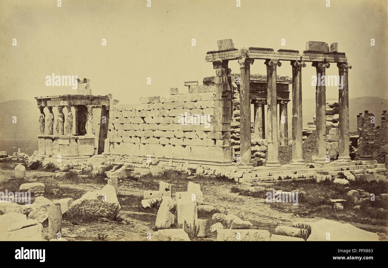 Atene - Erechtehion; il barone Paolo des Granges, francese ?, attiva la Grecia 1860s, 1860 - 1869; albume silver stampa Foto Stock