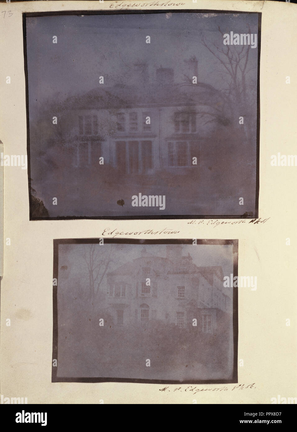 Edgeworth House; Michael Pakenham Edgeworth, britannico, 1812 - 1881, 1843 - 1844; salati della carta da stampa di un negativo Calotype Foto Stock