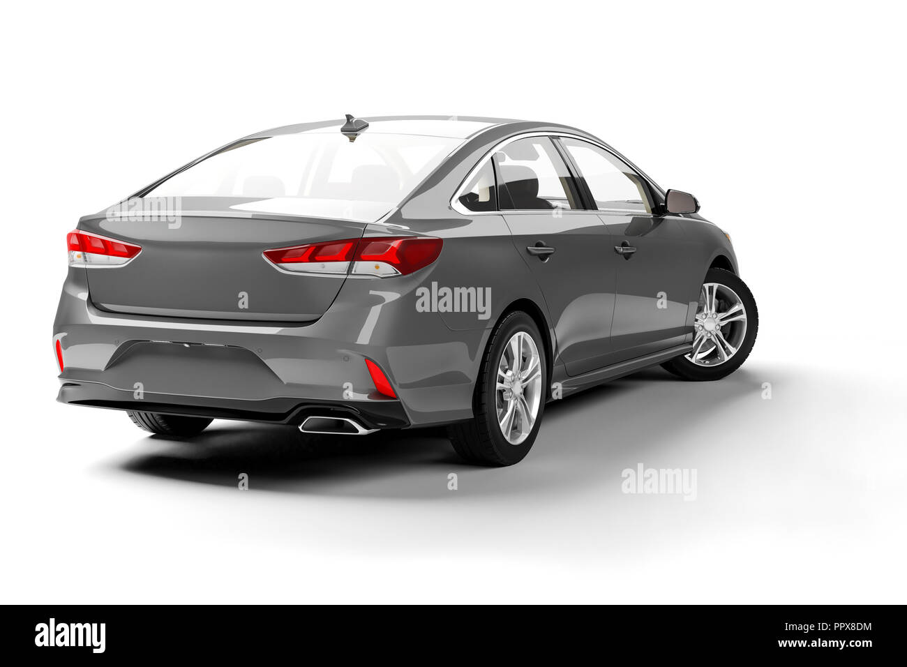 3D render di nuovo di zecca station wagon su sfondo bianco Foto Stock