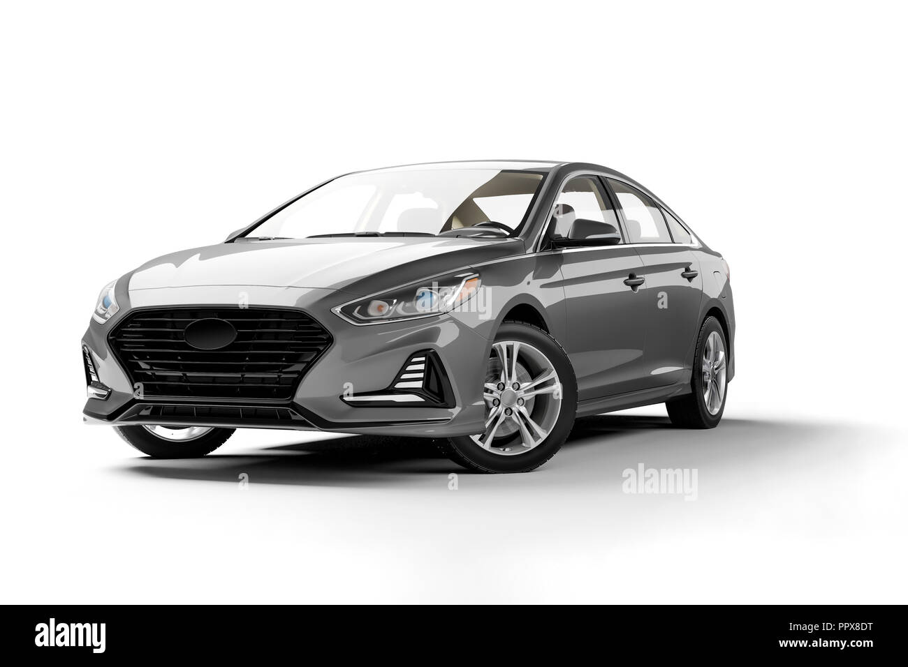 3D render di nuovo di zecca station wagon su sfondo bianco Foto Stock