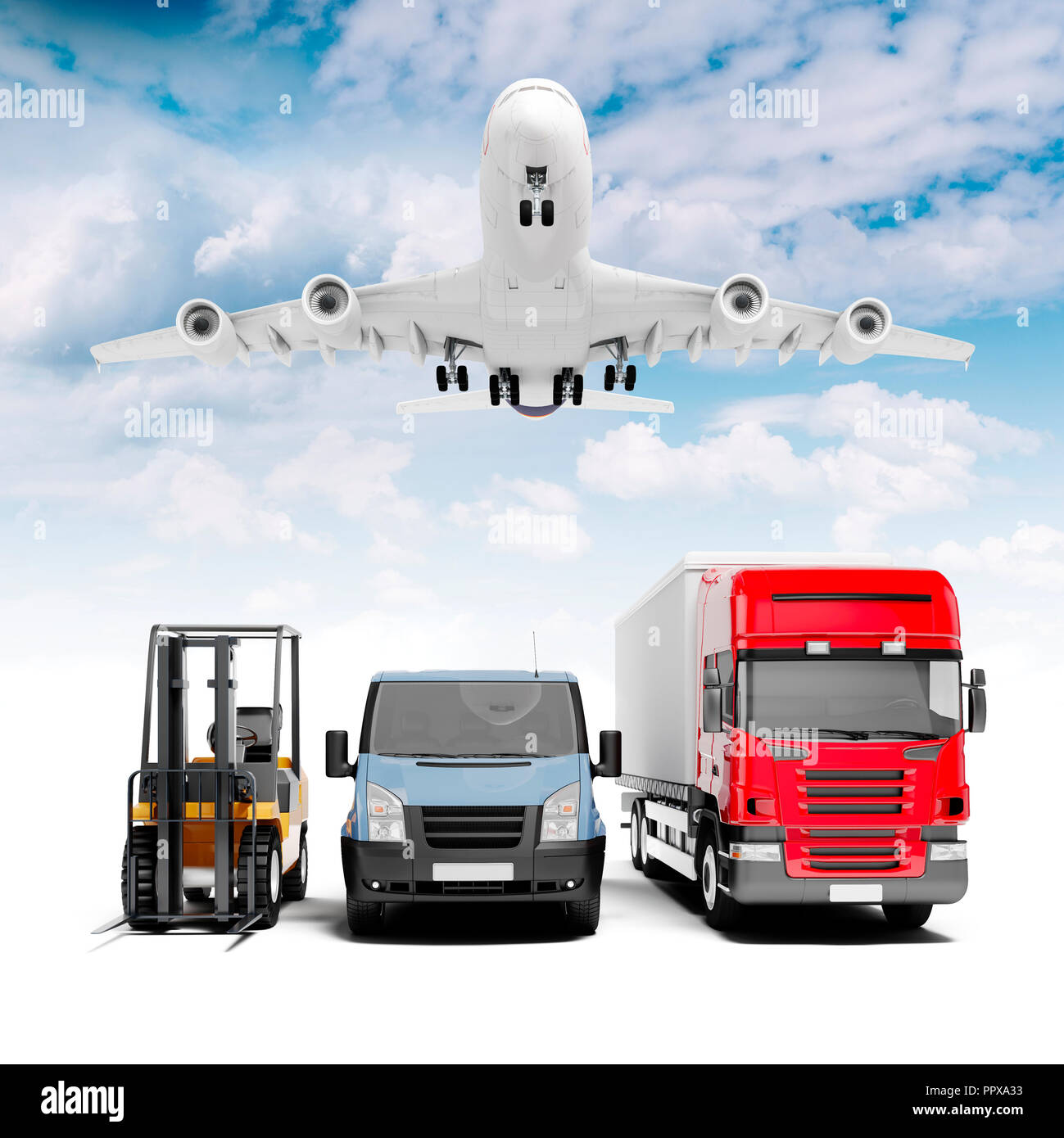 3d world wide cargo transport concept Foto Stock