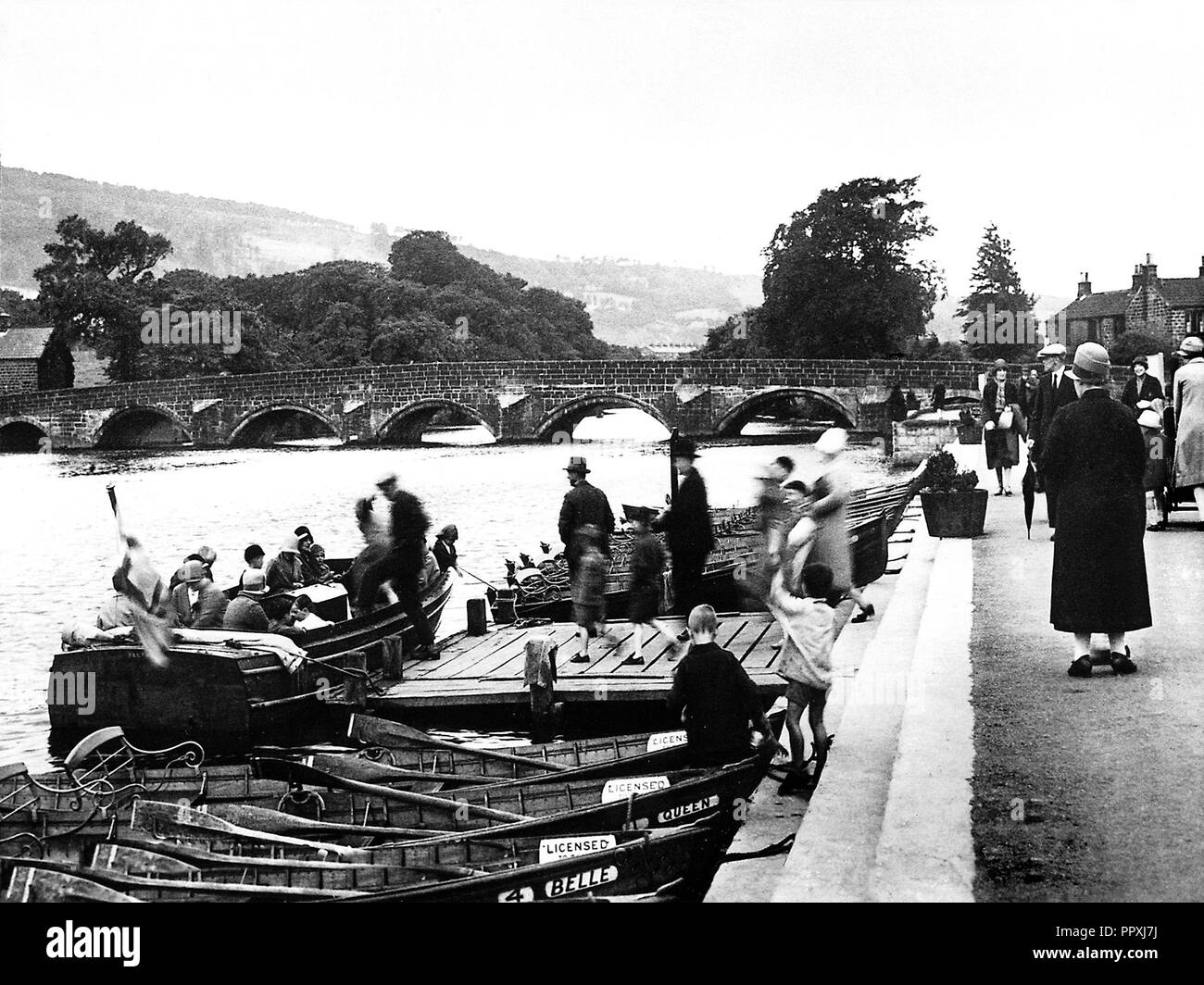 Wharfe Meadows Park, Otley all'inizio degli anni '1900 Foto Stock