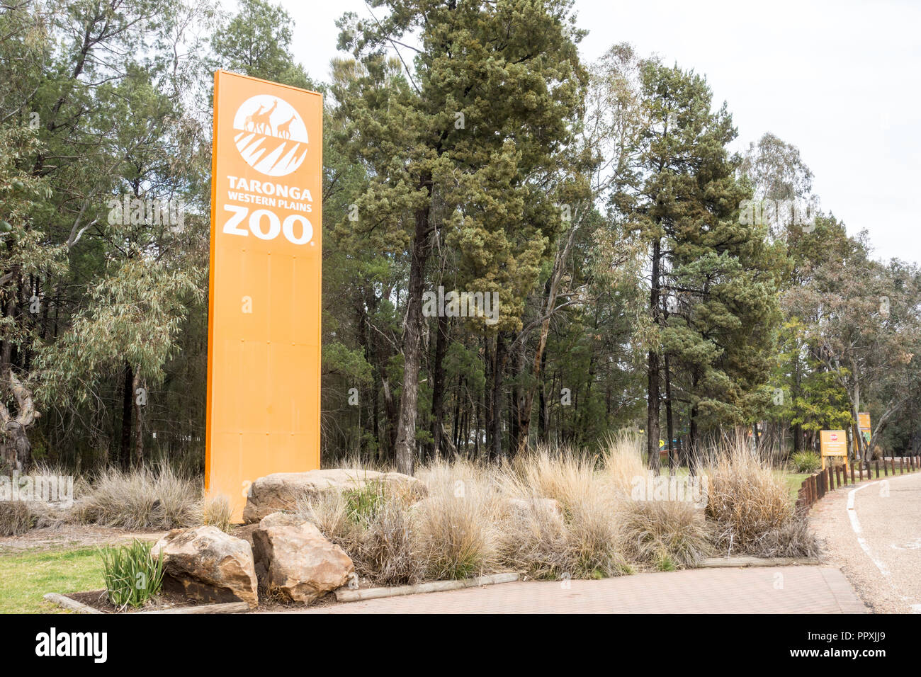 Ingresso al Taronga Western Plains Zoo,Dubbo NSW Australia. Foto Stock