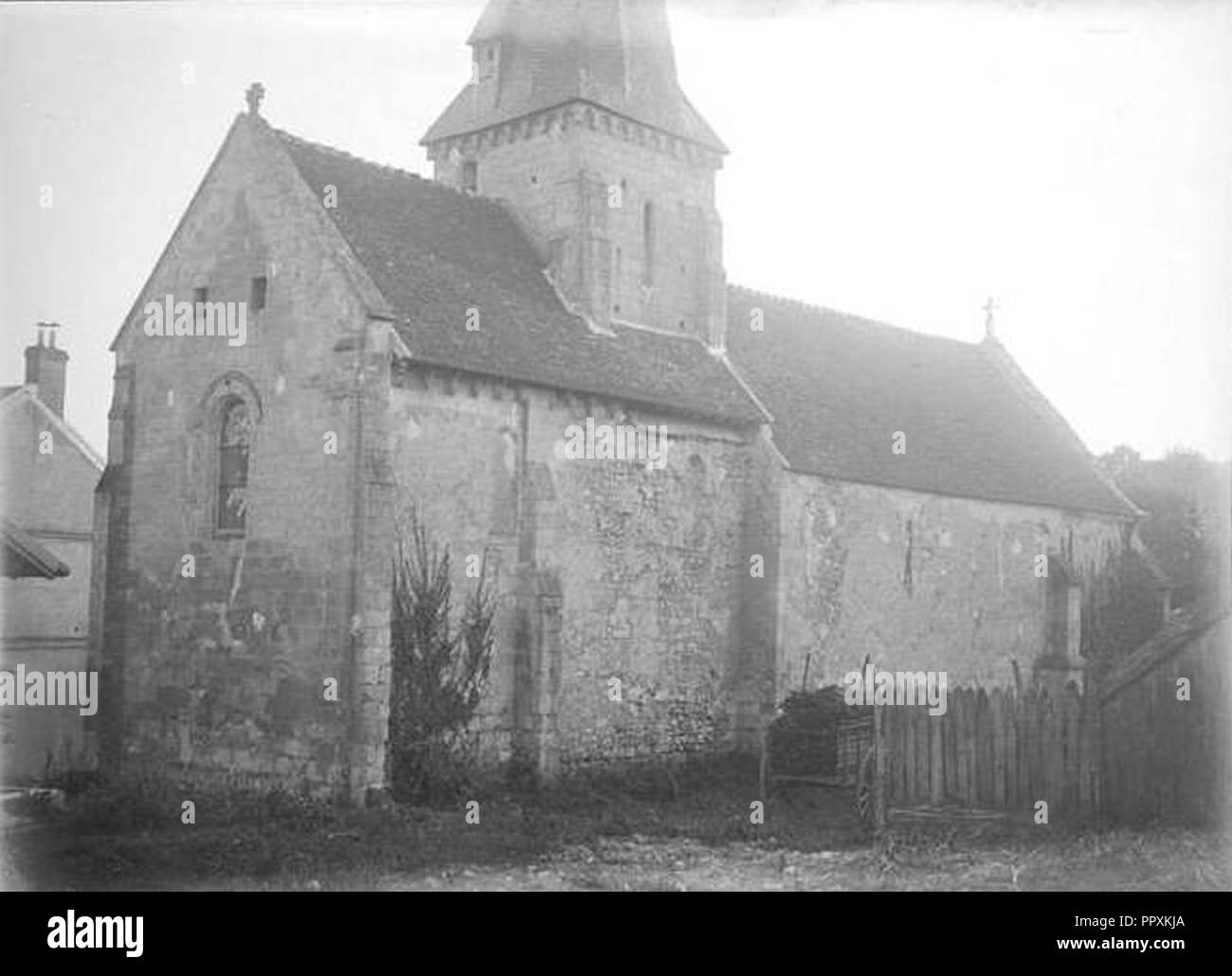 Brignancourt (95) église Saint-Pierre-aux-Liens vue depuis le nord-est il cliché G. Ruprich-Robert. Foto Stock
