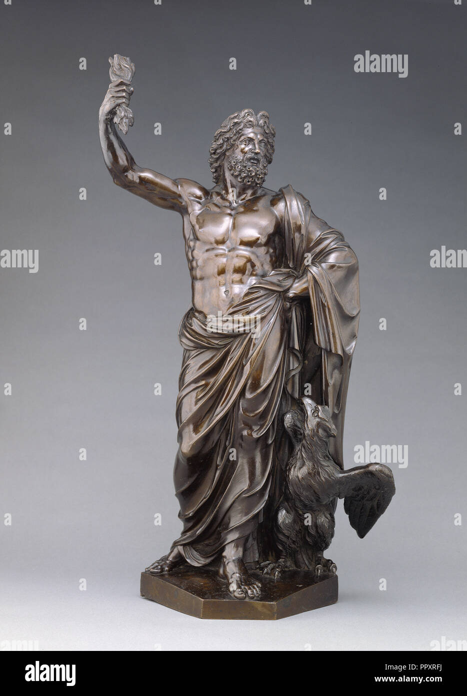 Giove; Michel Anguier, francese, 1612 o 1614 - 1686, probabilmente cast tardo XVII secolo, a partire da un modello del 1652, Bronzo Foto Stock