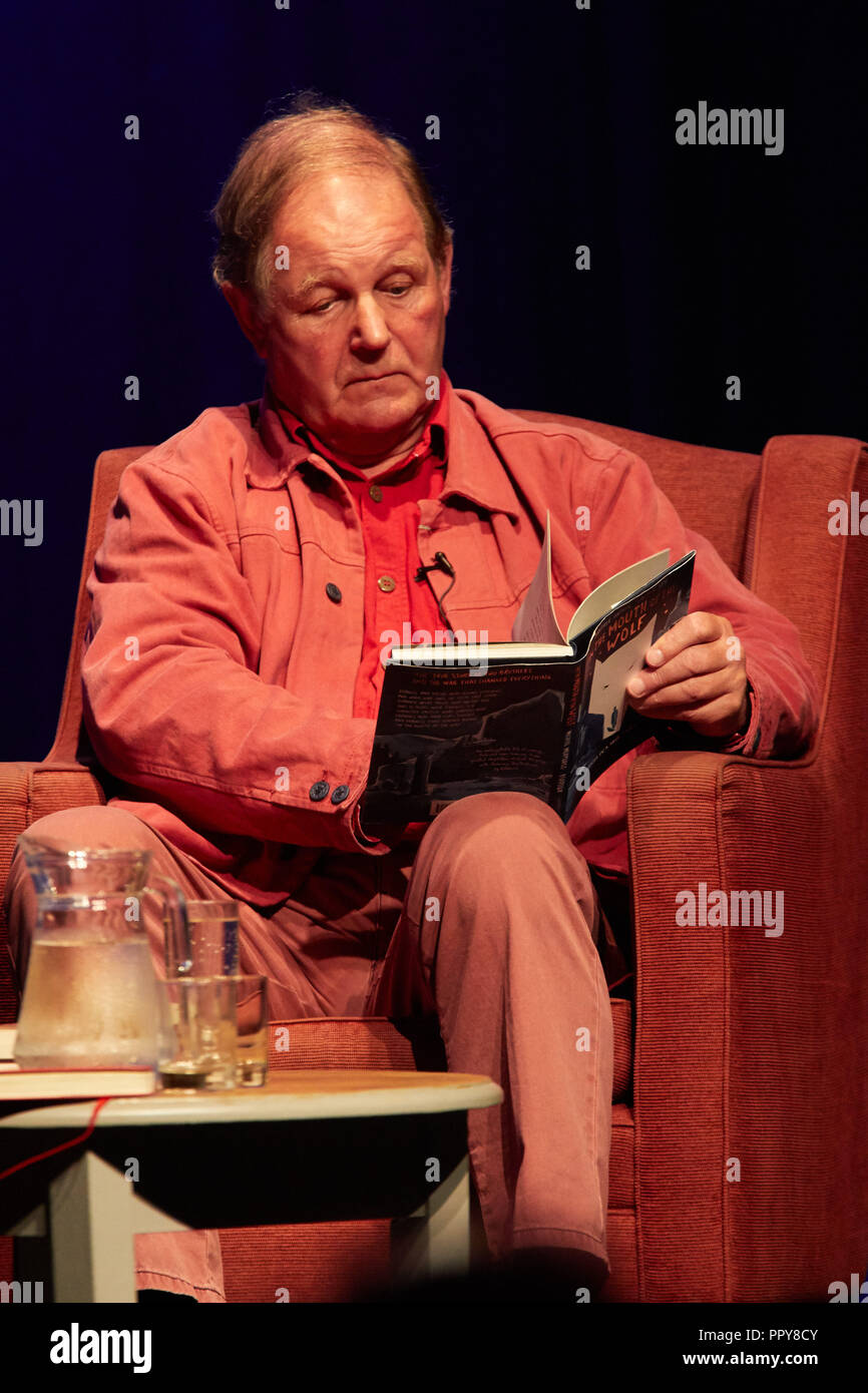 Michael Morpurgo, Lincoln Book Festival 2018, Lincoln Drill Hall Foto Stock