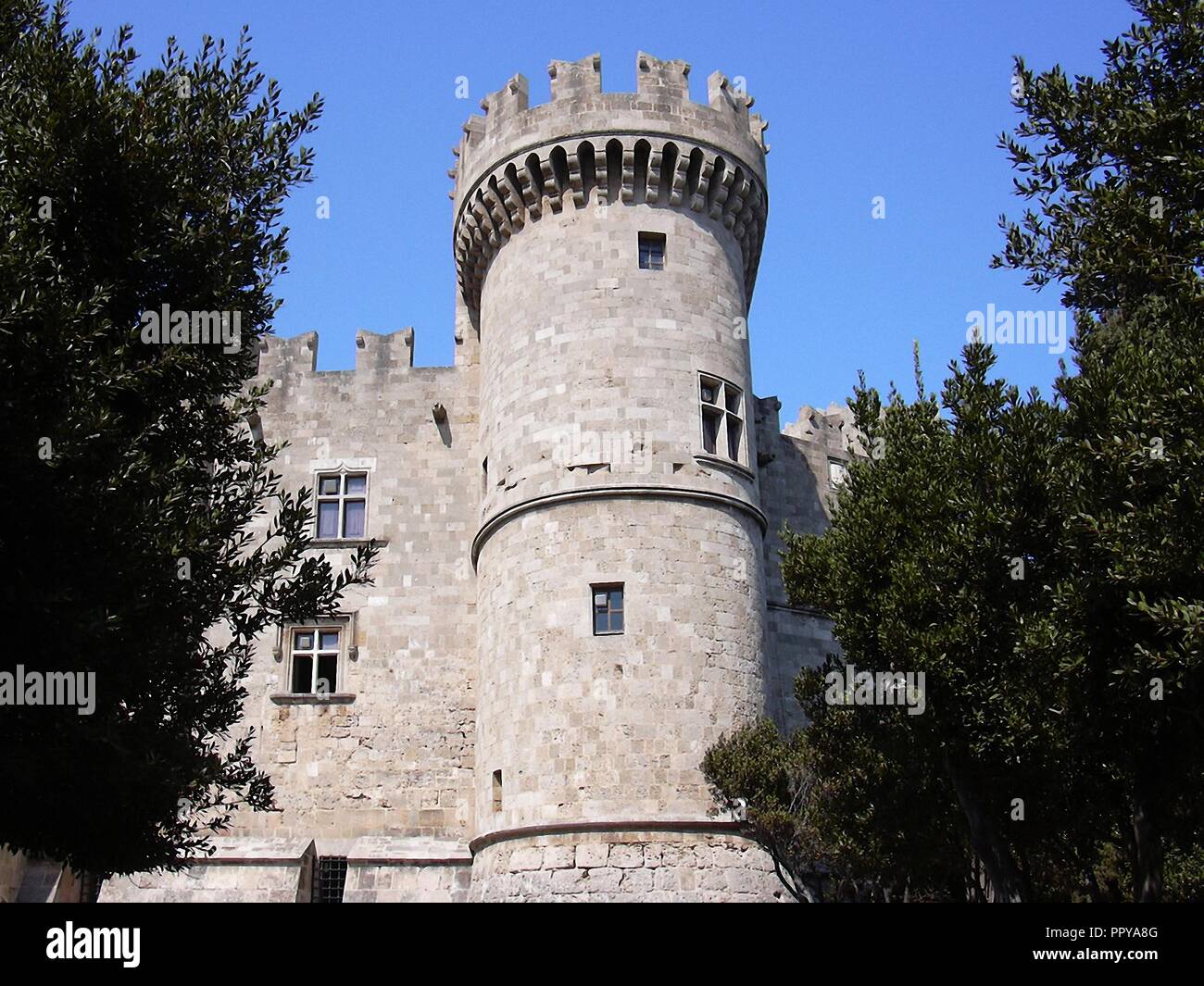 Palazzo del Gran Maestro dei Cavalieri di Rodi Grecia Foto Stock