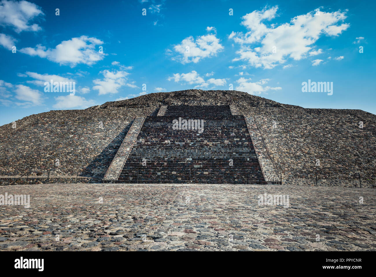 Struttura azteca di Teotihuacan sito archeologico, Messico Foto Stock