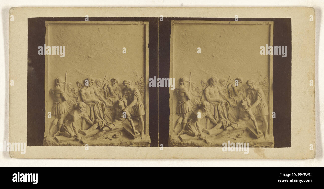 10 ee stazione. Gesù et de la Vetement; Francese; circa 1860; albume silver stampa Foto Stock