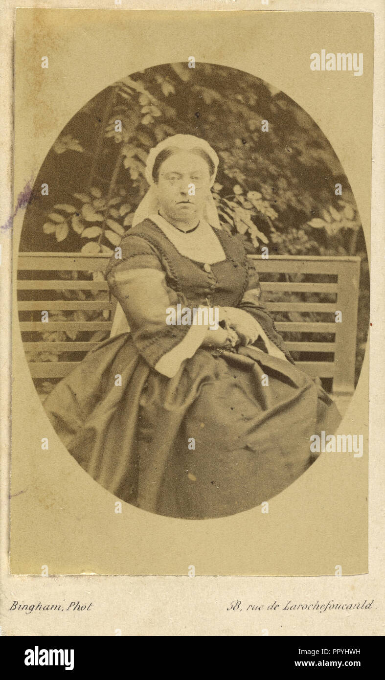 La regina Victoria; Robert Jefferson Bingham, British, 1824 - 1870, Inghilterra; circa 1862; albume silver stampa Foto Stock