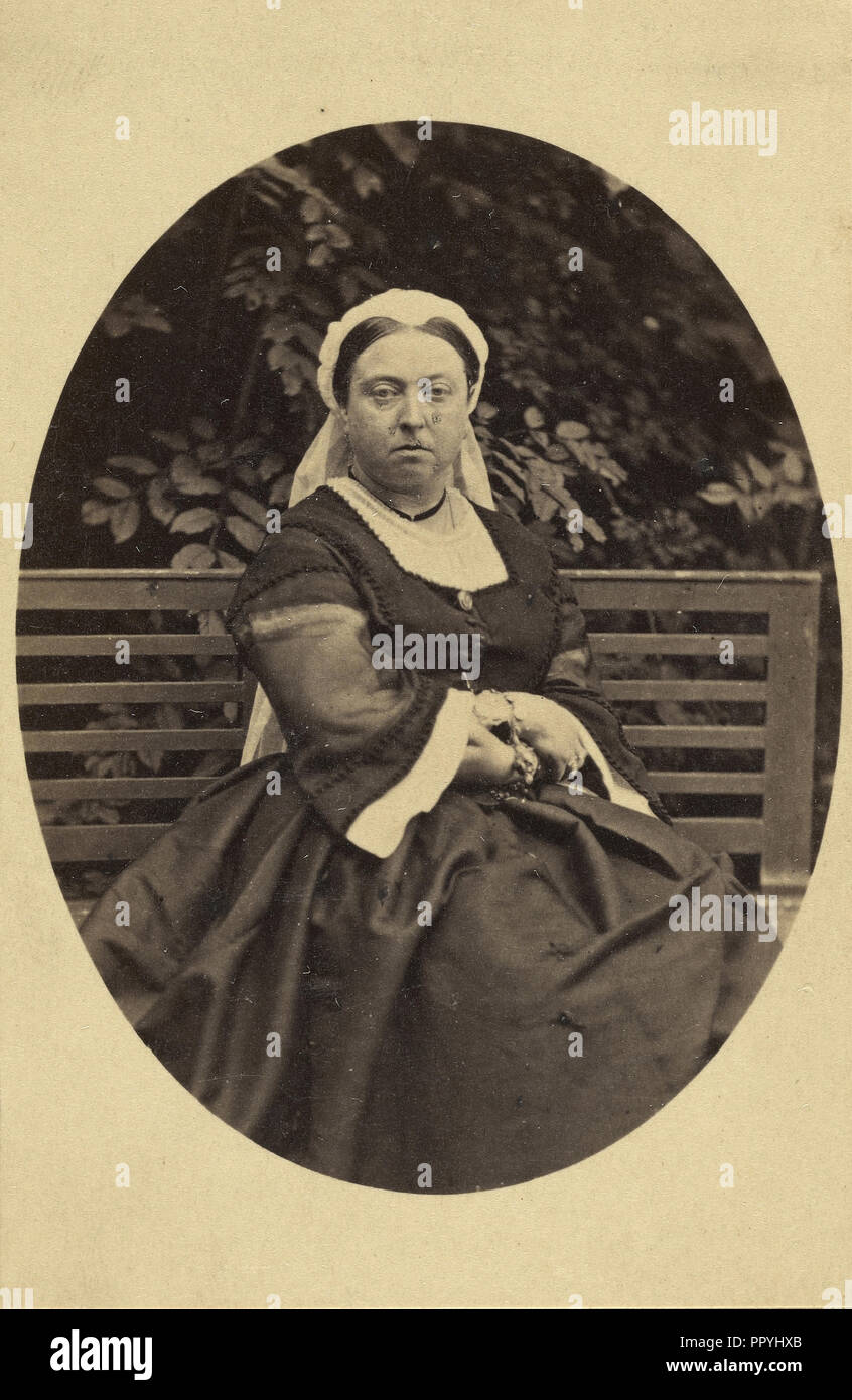 La regina Victoria; Robert Jefferson Bingham, British, 1824 - 1870, Inghilterra; circa 1862; albume silver stampa Foto Stock