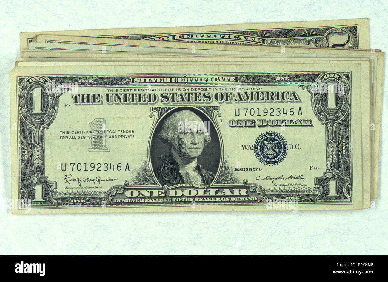 Non  1213260 carta moneta USA 1 dollaro certificato SILVER Foto Stock